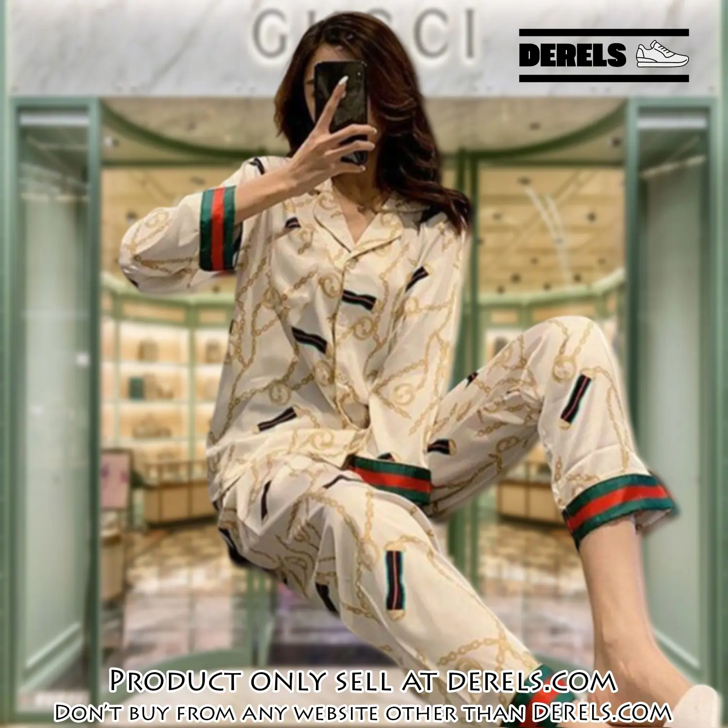 Trending luxury fashion gucci satin pajama set pjs1047 dr3440726